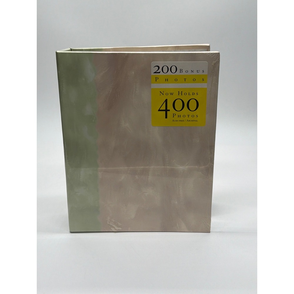 Target Large Photo Album 400 Capacity 3-Ring Binder Acid-Free Green Mauve New